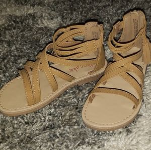 Cupcake Couture girls gladiator sandals sz 10